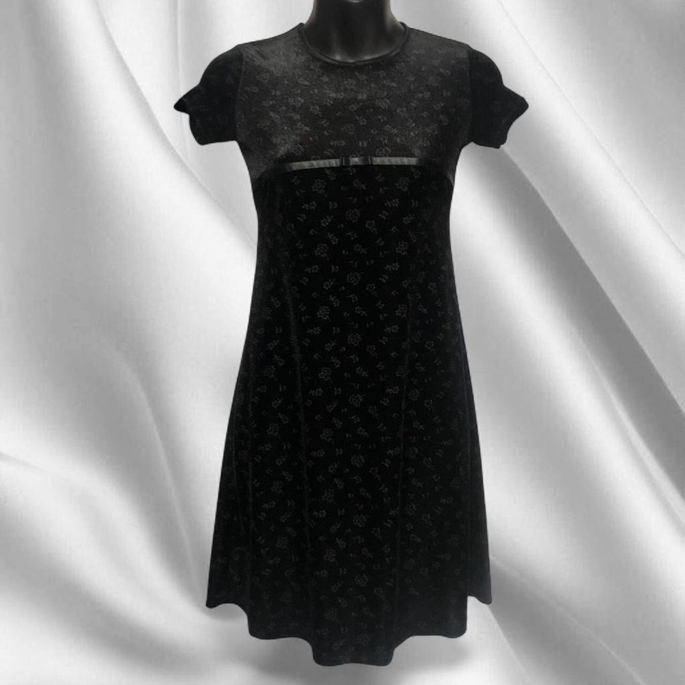 Whimsigoth Black Velvet Dress